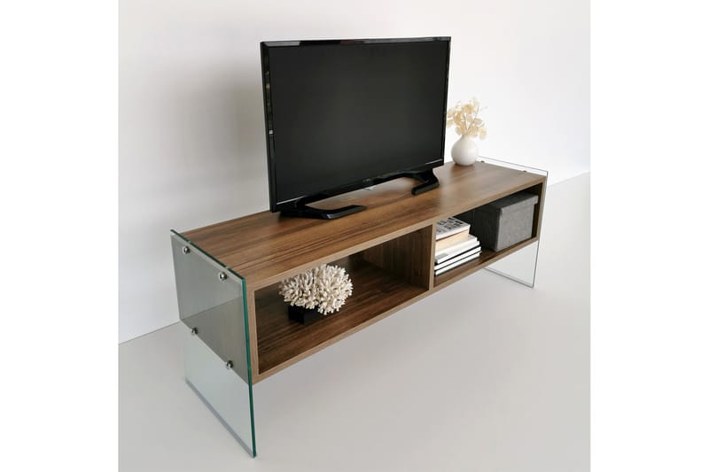 TV-bänk Zazana 122 cm - Brun - Möbler - TV- & Mediamöbler - TV bänk & mediabänk