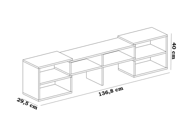 Tv-bänk Pangler 136 cm - Vit - Möbler - TV- & Mediamöbler - TV bänk & mediabänk