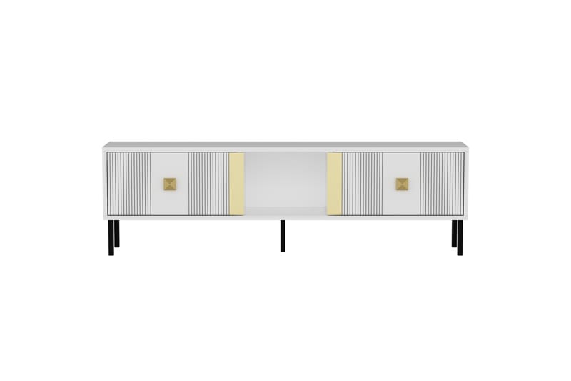 Tv-bänk Portes 150 cm - Guld - Möbler - TV- & Mediamöbler - TV bänk & mediabänk