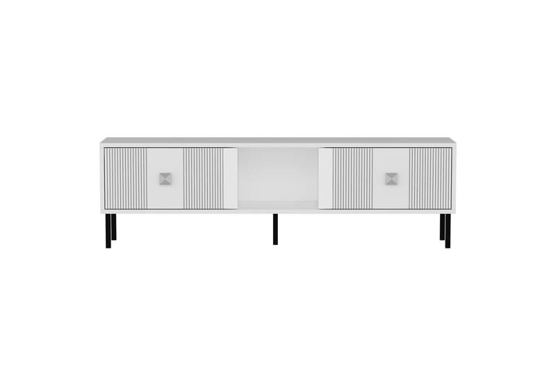 Tv-bänk Portes 150 cm - Silver - Möbler - TV- & Mediamöbler - TV bänk & mediabänk