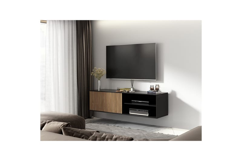 Tv-bänk Meorati 40x150 cm - Brun - Möbler - TV- & Mediamöbler - TV bänk & mediabänk