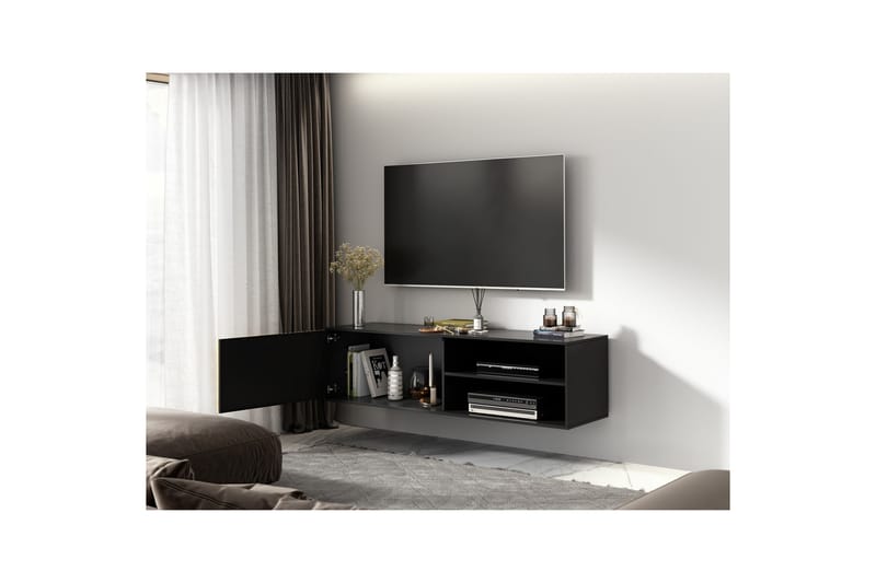 Tv-bänk Meorati 40x150 cm - Brun - Möbler - TV- & Mediamöbler - TV bänk & mediabänk