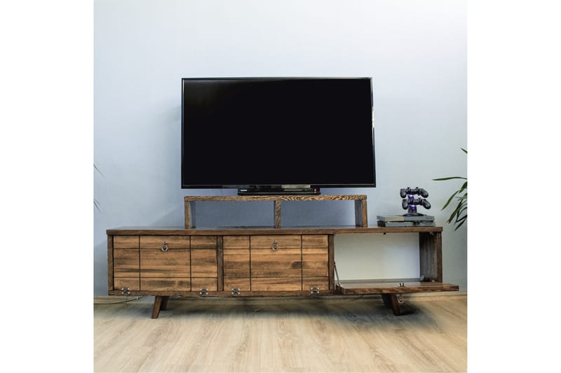 Tv-bänk Montana 180x30 cm Brun - Hanah Home - Möbler - TV- & Mediamöbler - TV bänk & mediabänk