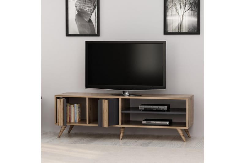 Tv-bänk Munna 150 cm - Antracit/Ek - Möbler - TV- & Mediamöbler - TV bänk & mediabänk