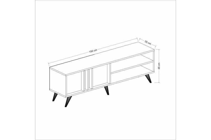 Tv-bänk Munna 150 cm - Antracit/Ek - Möbler - TV- & Mediamöbler - TV bänk & mediabänk