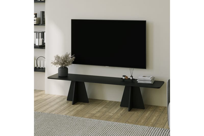 Tv-bänk Munne 180 cm - Svart - Möbler - TV- & Mediamöbler - TV bänk & mediabänk