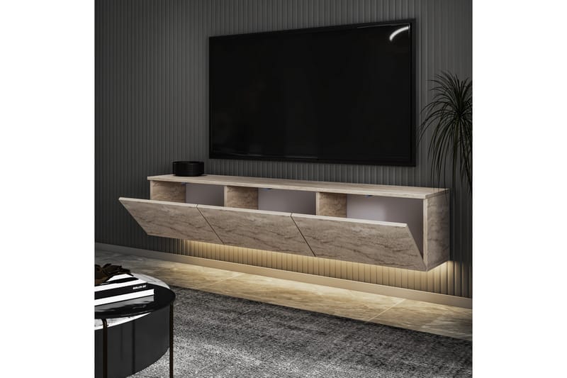 Tv-bänk Neon 160 cm - Beige - Möbler - TV- & Mediamöbler - TV bänk & mediabänk