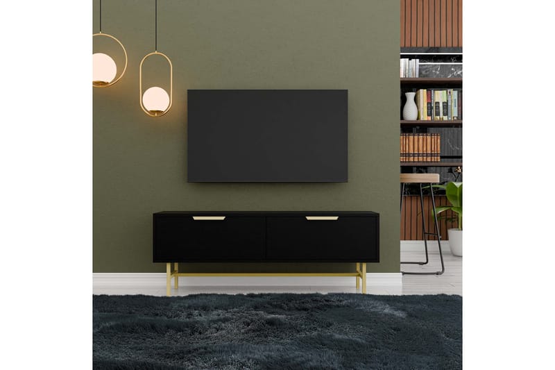 Tv-bänk Neru 138 cm - Svart - Möbler - TV- & Mediamöbler - TV bänk & mediabänk