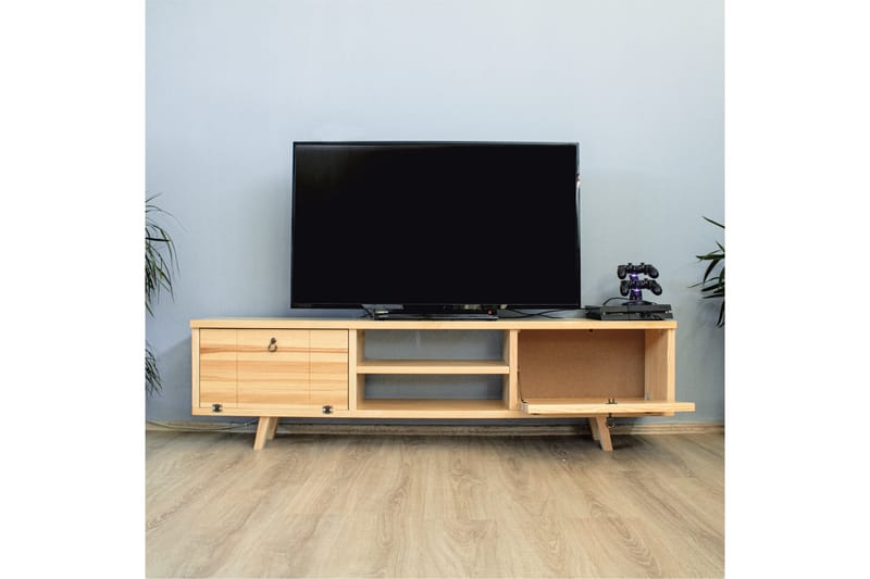 Tv-bänk Niku 180x30 cm Brun - Hanah Home - Möbler - TV- & Mediamöbler - TV bänk & mediabänk