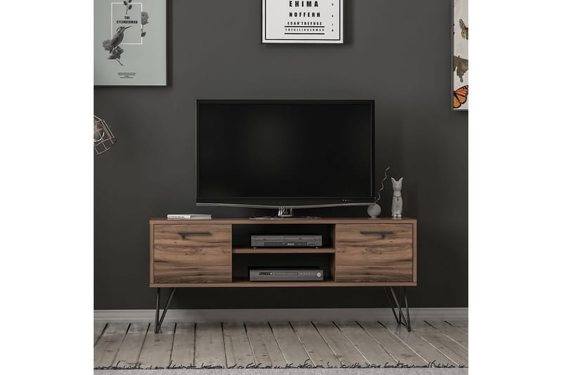 Tv-bänk Renaile 35 cm - Valnöt - Möbler - TV- & Mediamöbler - TV bänk & mediabänk