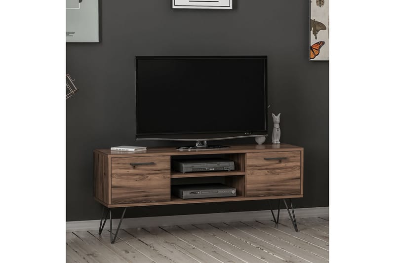 Tv-bänk Renaile 35 cm - Valnöt - Möbler - TV- & Mediamöbler - TV bänk & mediabänk