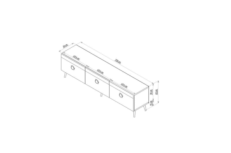 Tv-bänk Safar 150 cm - Valnöt - Möbler - TV- & Mediamöbler - TV bänk & mediabänk