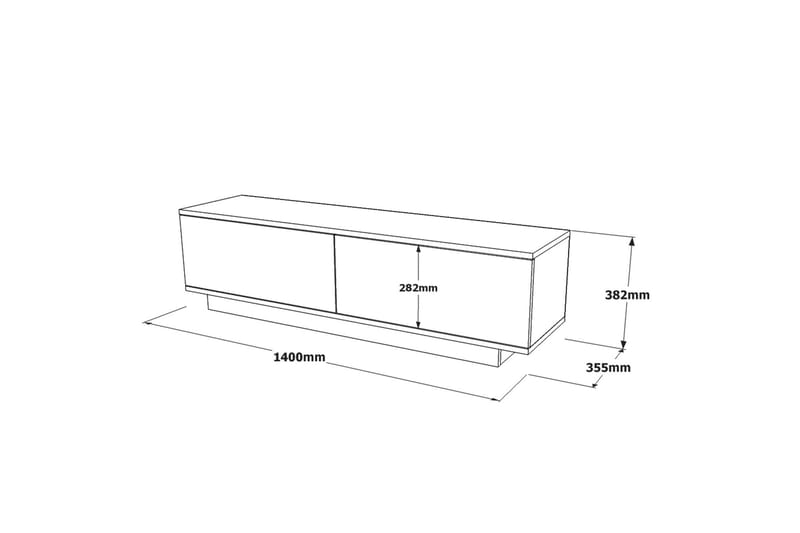 Tv-bänk Shiphard 140 cm - Vit - Möbler - TV- & Mediamöbler - TV bänk & mediabänk