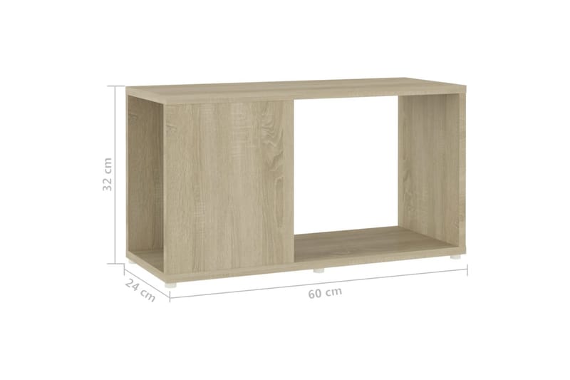 TV-bänk sonoma-ek 60x24x32 cm spånskiva - Brun - Möbler - TV- & Mediamöbler - TV bänk & mediabänk