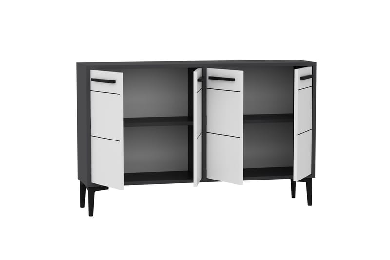 Tv-bänk Stria 120 cm - Antracit/Vit - Möbler - TV- & Mediamöbler - TV bänk & mediabänk