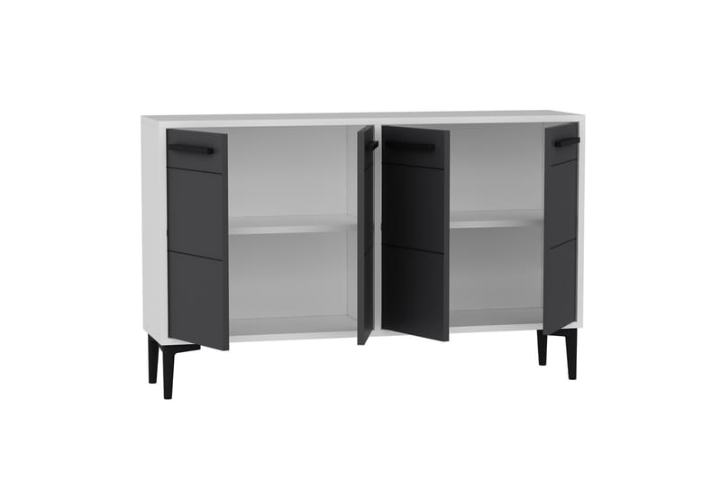 Tv-bänk Stria 120 cm - Vit/Antracit - Möbler - TV- & Mediamöbler - TV bänk & mediabänk