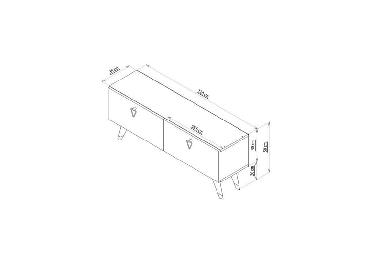 Tv-bänk Tarab 120 cm - Antracit - Möbler - TV- & Mediamöbler - TV bänk & mediabänk