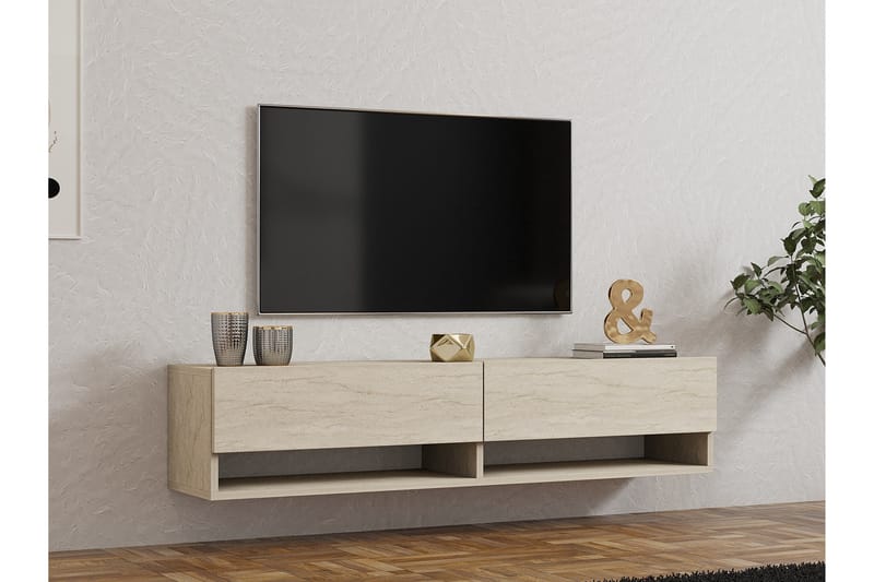 Tv-bänk Vallamor 141 cm - Beige - Möbler - TV- & Mediamöbler - TV bänk & mediabänk