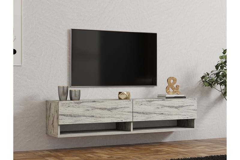 Tv-bänk Vallamor 141 cm - Beige - Möbler - TV- & Mediamöbler - TV bänk & mediabänk