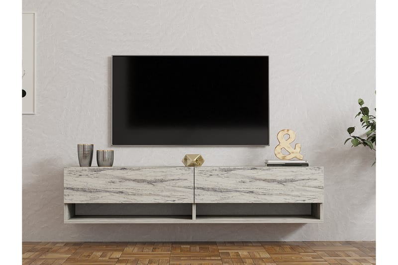 Tv-bänk Vallamor 141 cm - Beige - Möbler - TV- & Mediamöbler - TV bänk & mediabänk