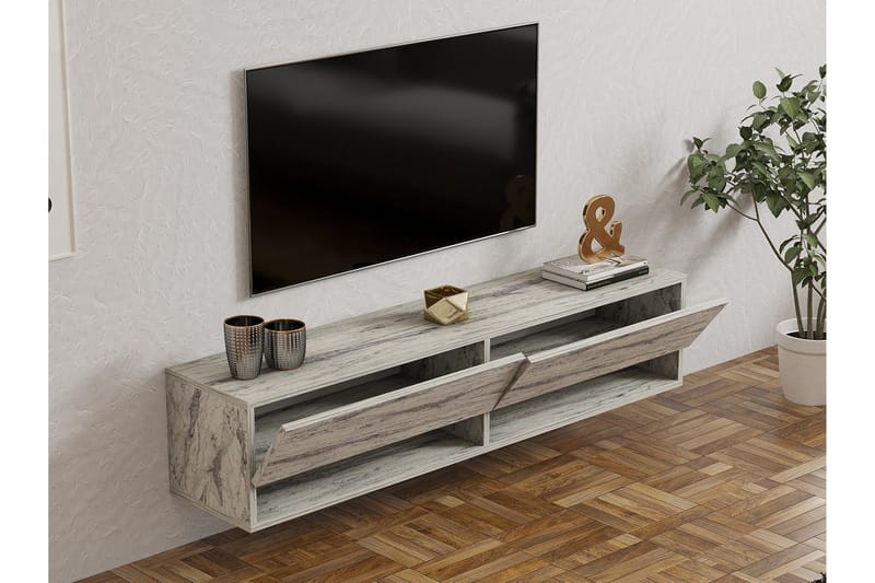 Tv-bänk Vallamor 141 cm - Beige - Möbler - TV- & Mediamöbler - TV bänk & mediabänk