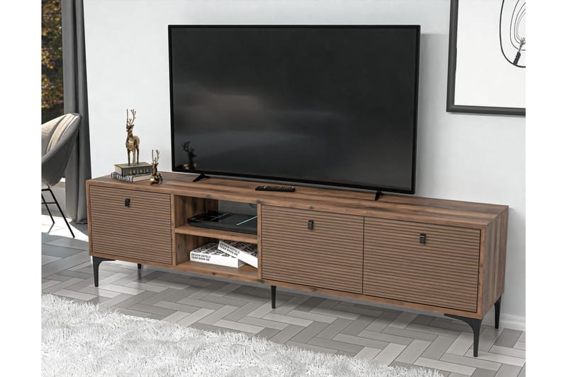 Tv-bänk Vision 180 cm - Valnöt - Möbler - TV- & Mediamöbler - TV bänk & mediabänk