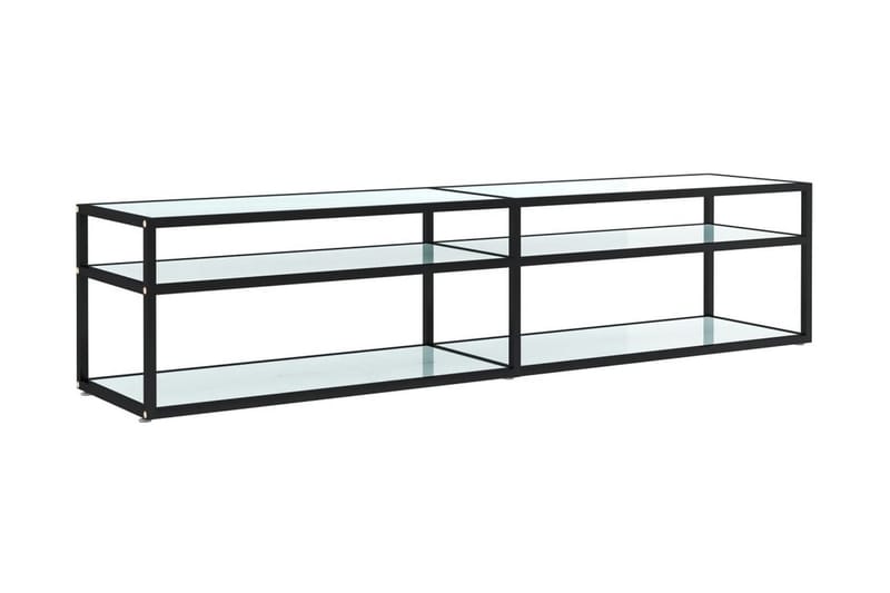 TV-bänk vit marmor 180x40x40,5 cm härdat glas - Vit - Möbler - TV- & Mediamöbler - TV bänk & mediabänk