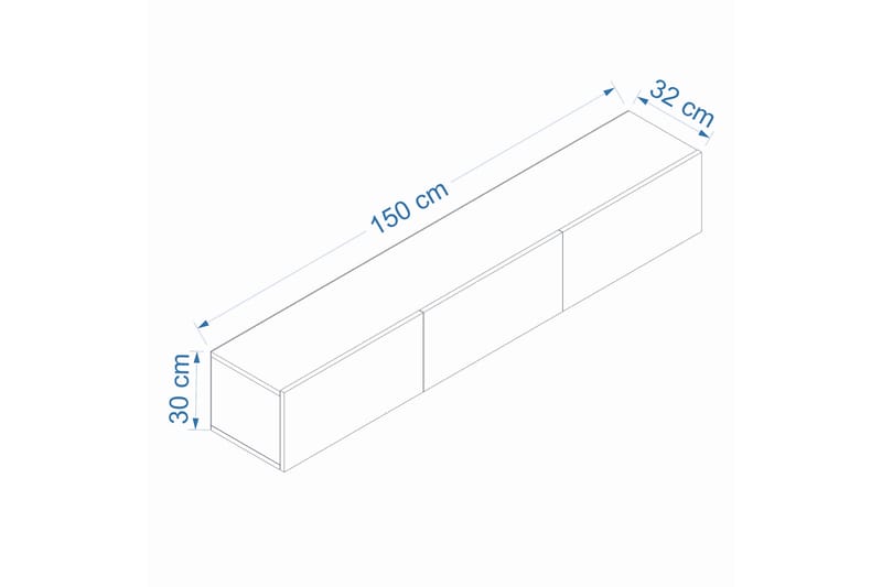 Tv-bänk West 150 cm - Antracit - Möbler - TV- & Mediamöbler - TV bänk & mediabänk