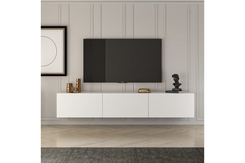 Tv-bänk West 150 cm - Vit - Möbler - TV- & Mediamöbler - TV bänk & mediabänk