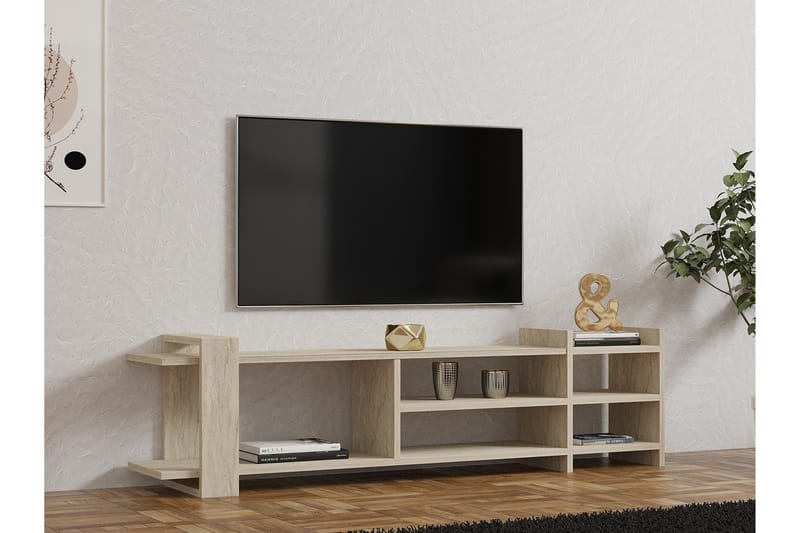 Tv-bänk Zeyna 156 cm - Beige - Möbler - TV- & Mediamöbler - TV bänk & mediabänk