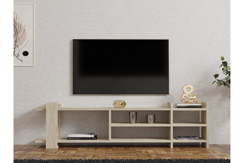 Tv-bänk Zeyna 156 cm - Beige - Möbler - TV- & Mediamöbler - TV bänk & mediabänk