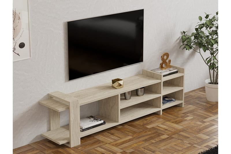 Tv-bänk Zeyna 156 cm - Beige - Möbler - TV- & Mediamöbler - TV bänk & mediabänk