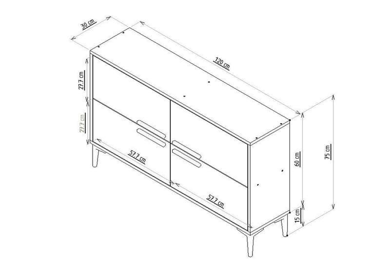 Tv-bänk Patro 120 cm - Ek - Möbler - TV- & Mediamöbler - TV bänk & mediabänk