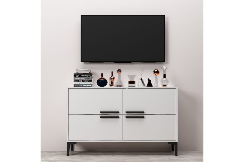 Tv-bänk Patro 120 cm - Vit - Möbler - TV- & Mediamöbler - TV bänk & mediabänk