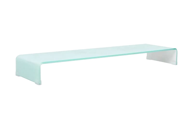 TV-bord glas vit 110x30x13 cm - Vit - Möbler - TV- & Mediamöbler - TV-hylla