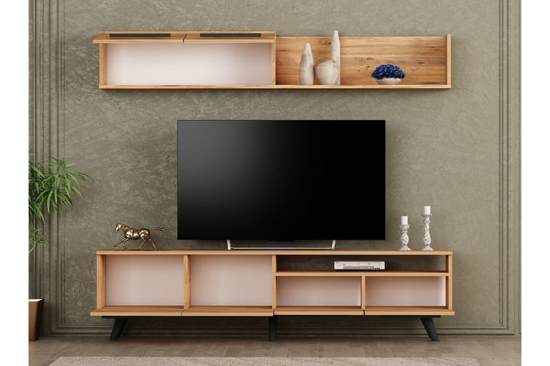 Tv-möbelset Mono 180x22 cm Mörkblå - Hanah Home - Möbler - TV- & Mediamöbler - TV-möbelset