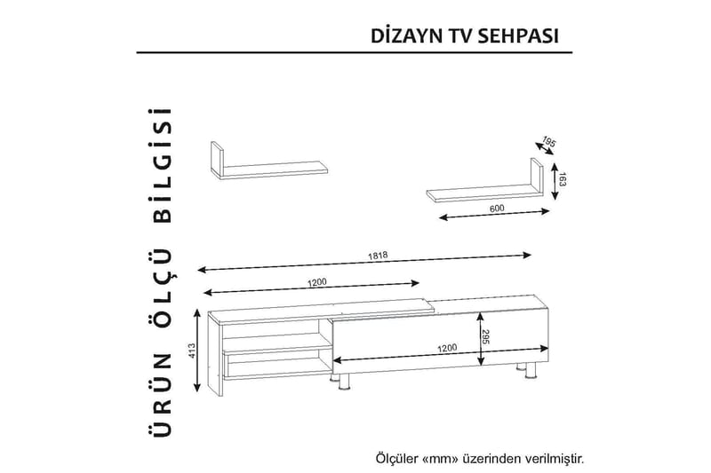 Tv-bänk Marylo - Vit - Möbler - TV- & Mediamöbler - TV-möbelset