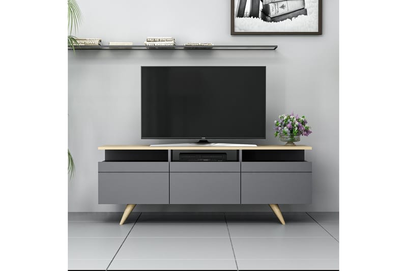 TV-möbelset 35x150 cm - Antracit/Natur - Möbler - TV- & Mediamöbler - TV-möbelset