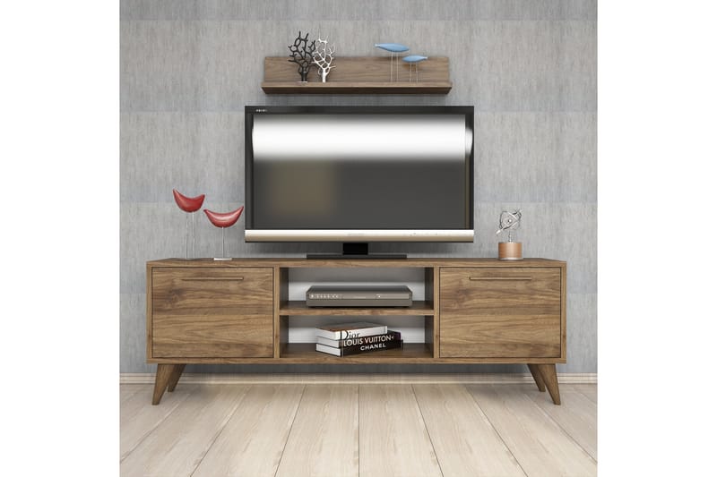 TV-möbelset 49x138 cm - Valnöt - Möbler - TV- & Mediamöbler - TV-möbelset