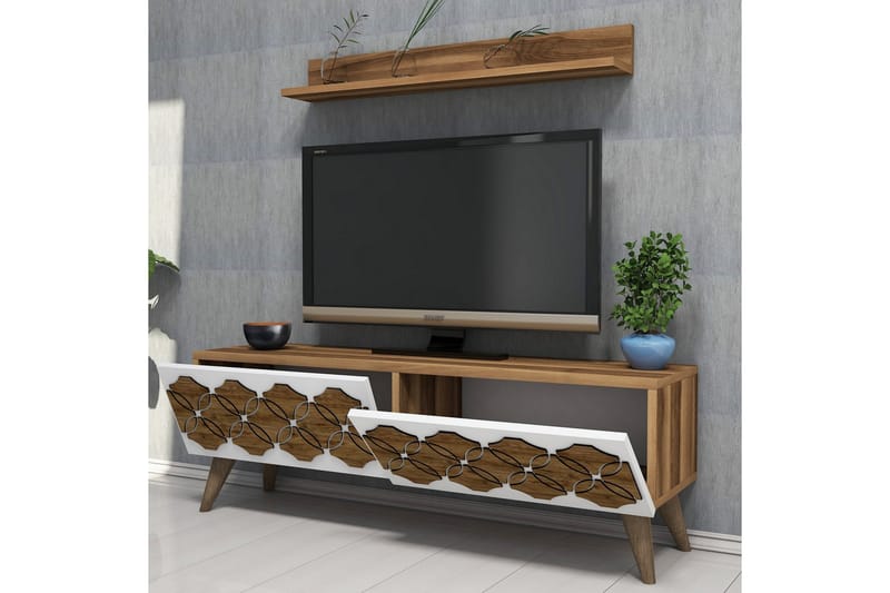 TV-Möbelset Amtorp 120 cm - Brun - Möbler - TV- & Mediamöbler - TV-möbelset