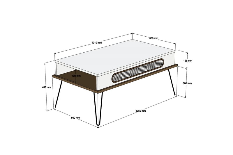 TV-Möbelset Amtorp 145 cm - Brun/Ek - Möbler - TV- & Mediamöbler - TV-möbelset