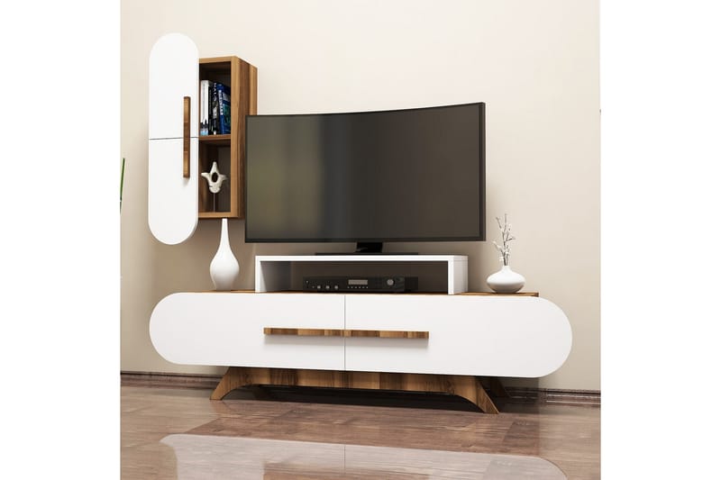 TV-Möbelset Amtorp 145 cm - Brun|Vit - Möbler - TV- & Mediamöbler - TV-möbelset