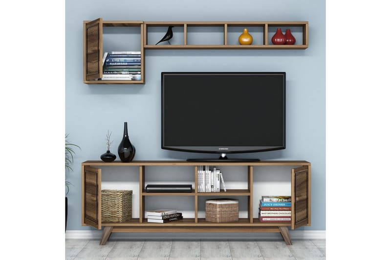 TV-Möbelset Amtorp 160 cm - Brun - Möbler - TV- & Mediamöbler - TV-möbelset