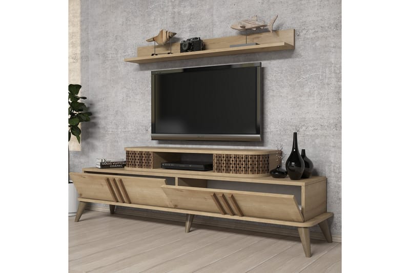 TV-Möbelset Amtorp 168 cm - Beige - Möbler - TV- & Mediamöbler - TV-möbelset