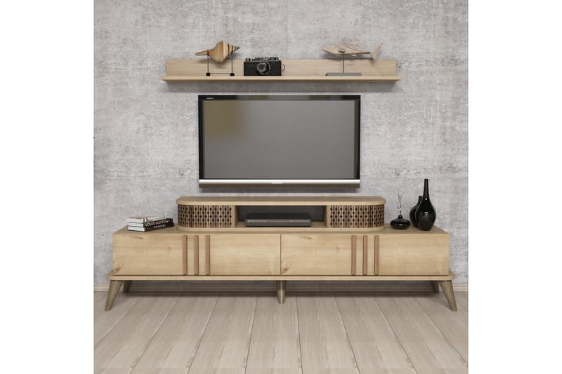 TV-Möbelset Amtorp 168 cm - Beige - Möbler - TV- & Mediamöbler - TV-möbelset