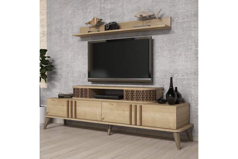 TV-Möbelset Amtorp 168 cm - Beige - Möbler - TV- & Mediamöbler - TV-möbelset