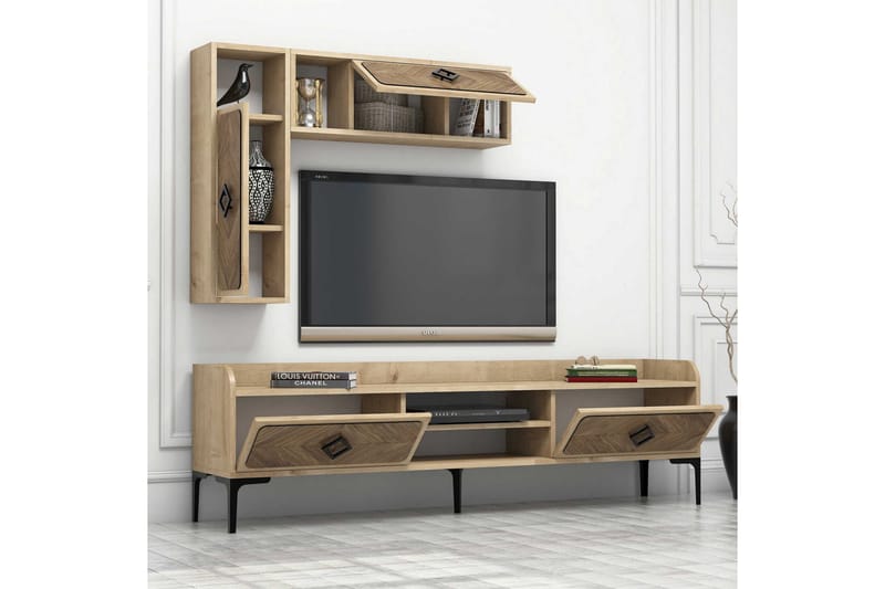 TV-Möbelset Amtorp 180 cm - Brun - Möbler - TV- & Mediamöbler - TV-möbelset