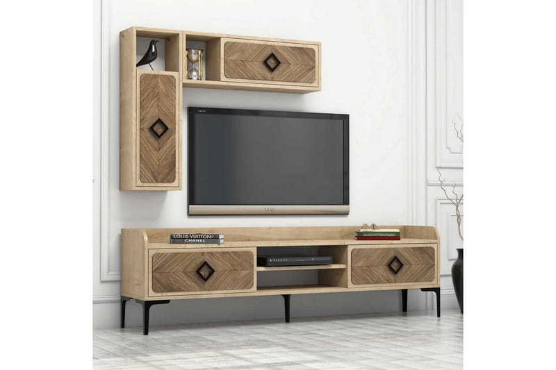 TV-Möbelset Amtorp 180 cm - Brun - Möbler - TV- & Mediamöbler - TV-möbelset