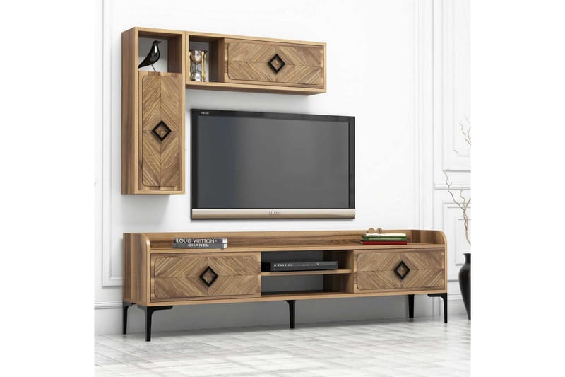 TV-Möbelset Amtorp 180 cm - Brun - Möbler - TV- & Mediamöbler - TV-möbelset