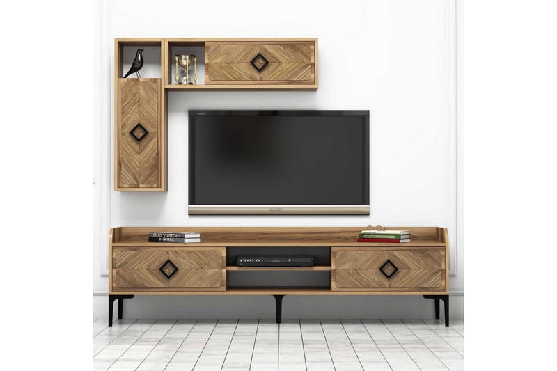 TV-Möbelset Amtorp 180 cm - Brun - Möbler - TV- & Mediamöbler - TV-möbelset